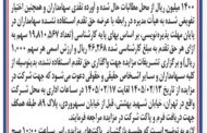 اطلاعیه واگذاری حق تقدم های استفاده نشده (نوبت دوم)